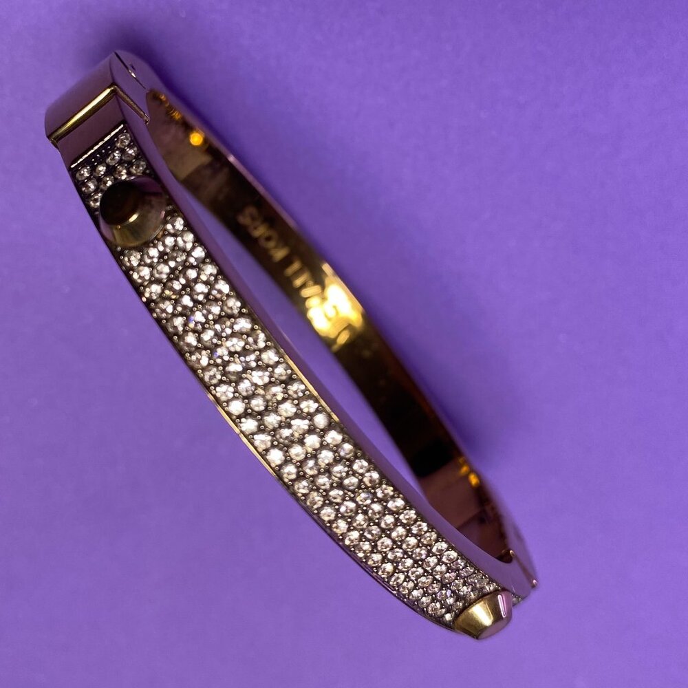 Michael Kors Silver Tone Pave Astor Stud Bracelet